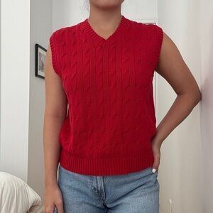 Red Sweater Vest